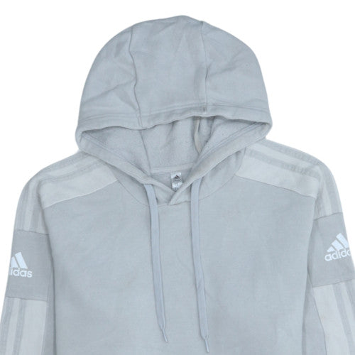 Adidas Men’s Grey Pullover Hoodie Fleece Lined Size M