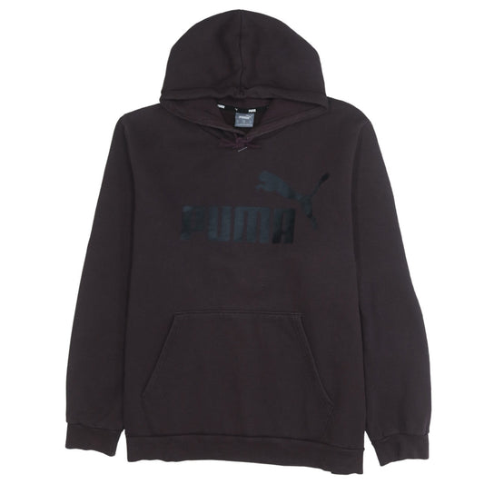 Puma Men's Brown Pullover Hoodie 2XL Regular Fit Logo Fleece