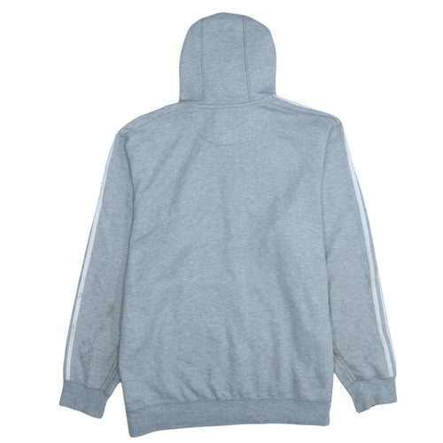Adidas Men's Grey 2XL Full Zip Hooded Sports Fleece Hoodie