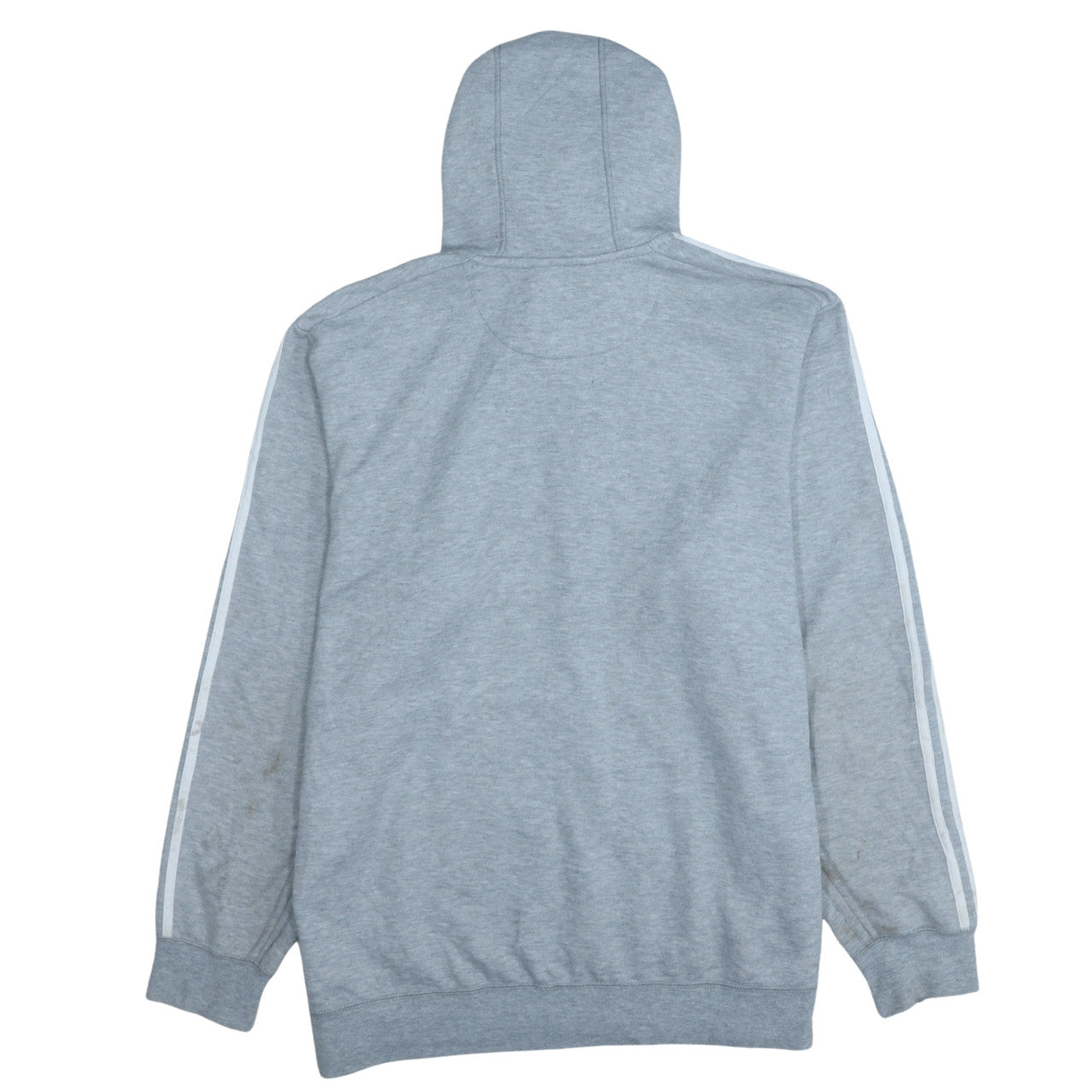 Adidas Men's Grey 2XL Full Zip Hooded Sports Fleece Hoodie