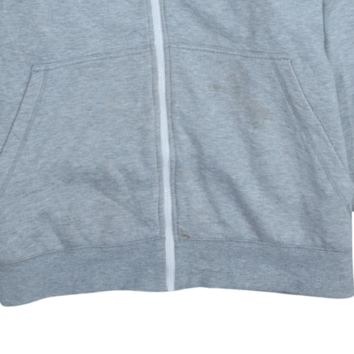 Adidas Men's Grey 2XL Full Zip Hooded Sports Fleece Hoodie