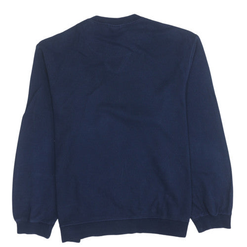 Lacoste Men’s Blue Crew Neck Cotton Knit Sweatshirt L Regular