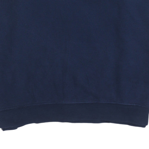 Lacoste Men’s Blue Crew Neck Cotton Knit Sweatshirt L Regular