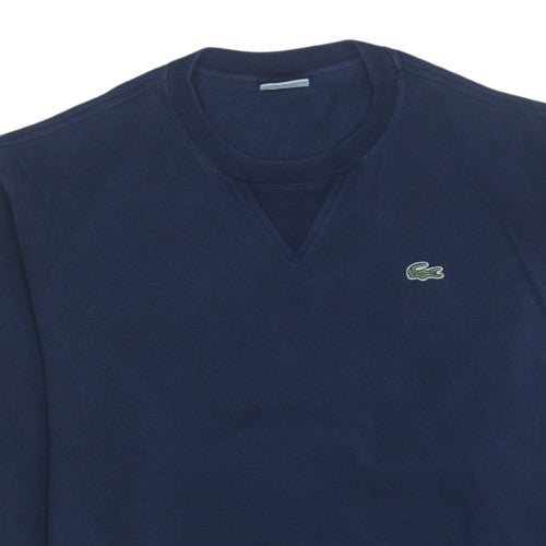 Lacoste Men’s Blue Crew Neck Cotton Knit Sweatshirt L Regular