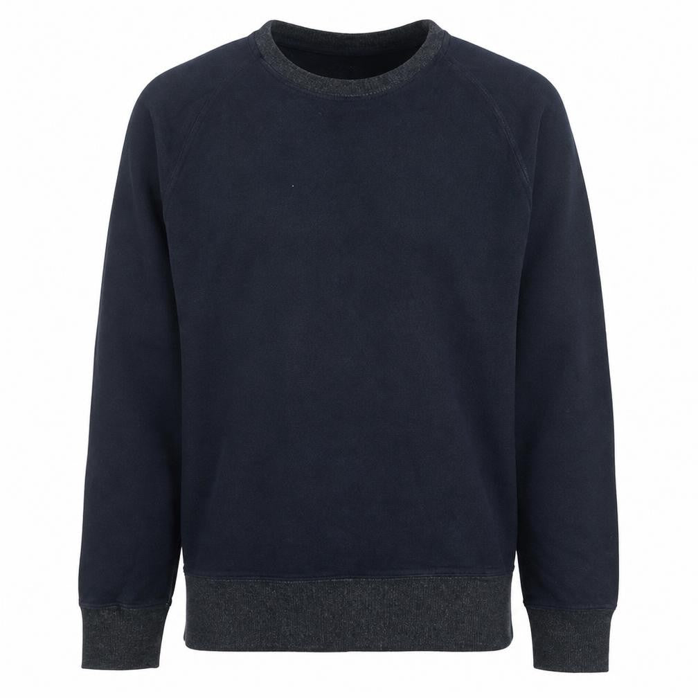 Front view of Gap Men Blue Pullover Sweatshirt, size S, Crew Neck Long Sleeve