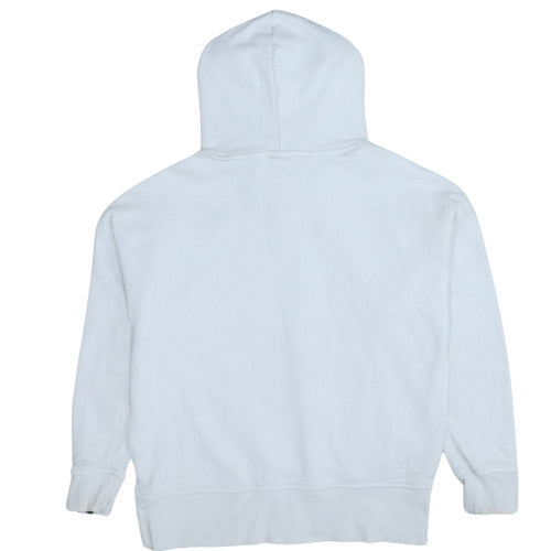 Adidas Womens White Hoodie Size 10 Pullover Long Sleeve Trefoil Logo