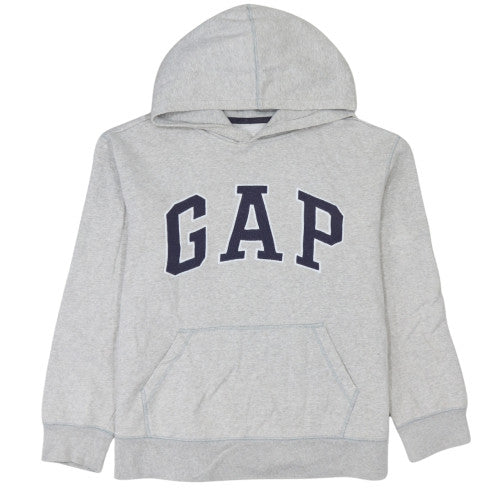 GAP Girls Grey Pullover Hoodie 2XL Fleece Logo Long Sleeve Sweatshirt