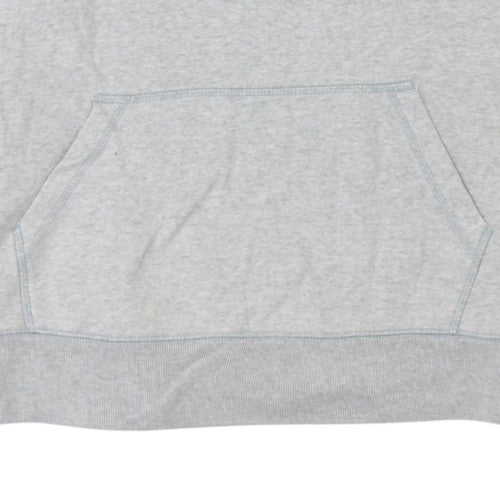 GAP Girls Grey Pullover Hoodie 2XL Fleece Logo Long Sleeve Sweatshirt