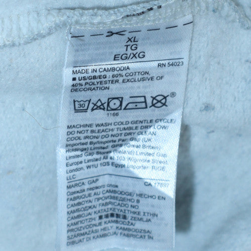 GAP Women’s Grey Pullover Hoodie XL Cotton Blend Casual Sweatshirt