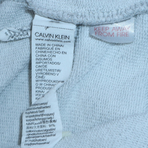 Calvin Klein Men's Grey XL Pullover Sweatshirt Crew Neck Logo Hem