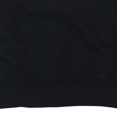 Adidas Womens Black Pink Logo Crew Neck Sweatshirt Size L 18