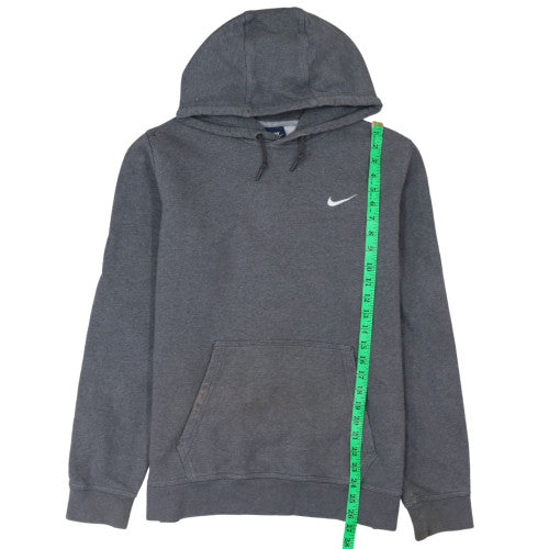 Nike Men's Grey Pullover Hoodie Cotton Blend Logo Sweatshirt L