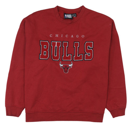 Primark NBA Chicago Bulls Red Sweatshirt Women M Regular Fit Crew Neck