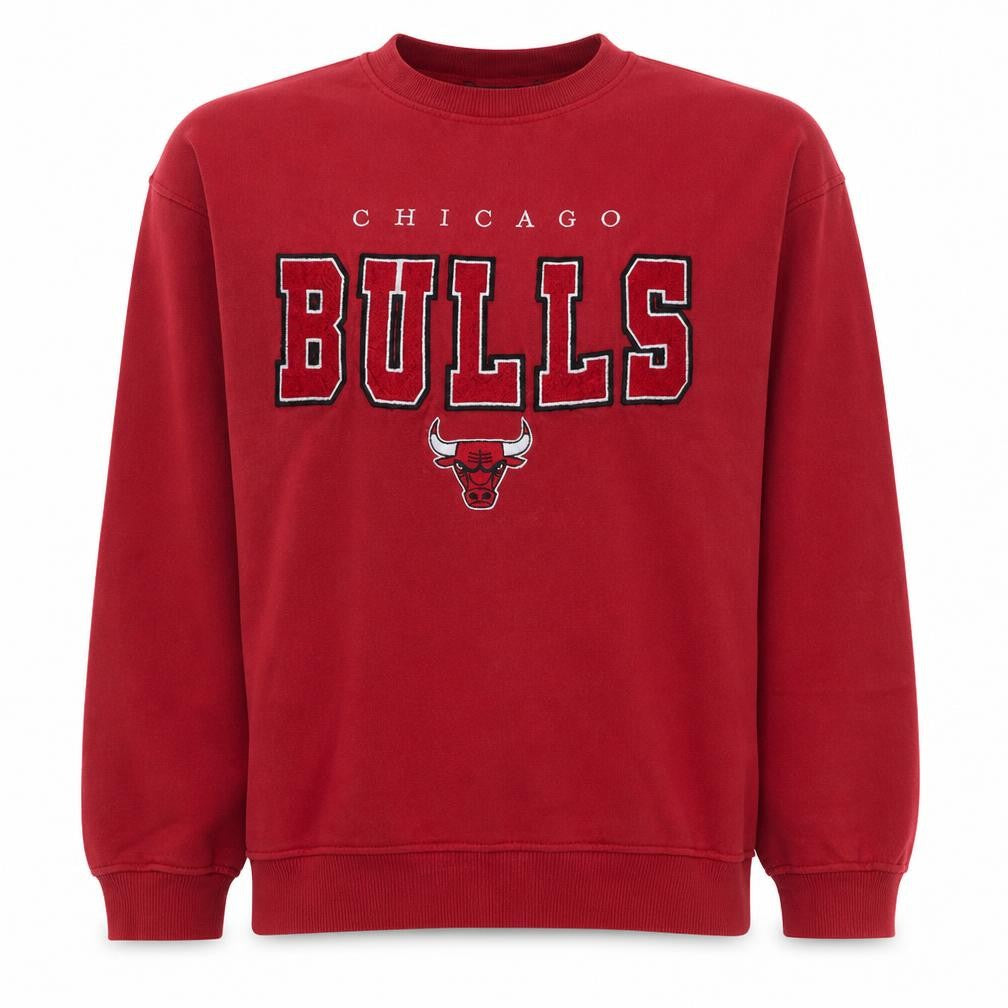 Primark NBA Chicago Bulls Red Sweatshirt Women M Regular Fit Crew Neck