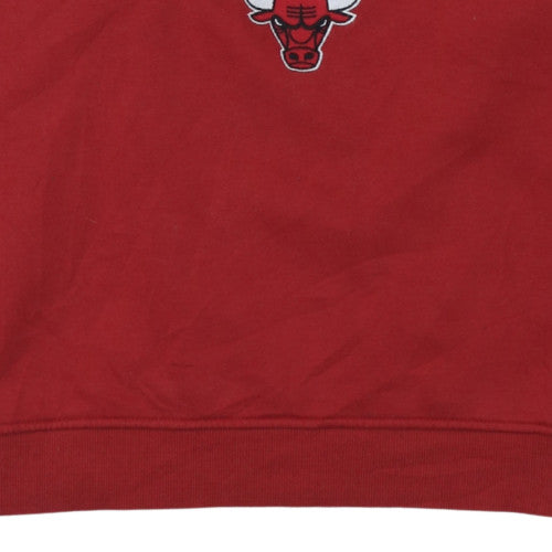 Primark NBA Chicago Bulls Red Sweatshirt Women M Regular Fit Crew Neck