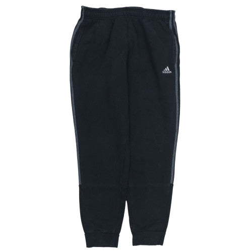 Adidas Men's Black Jogger Trousers Size M Fleece Tapered Fit