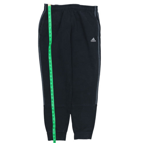 Adidas Men's Black Jogger Trousers Size M Fleece Tapered Fit