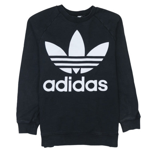 Adidas Womens Black XS Crew Neck Pullover Sweatshirt
