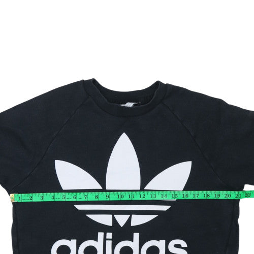 Adidas Womens Black XS Crew Neck Pullover Sweatshirt