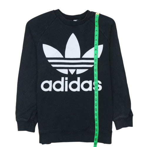 Adidas Womens Black XS Crew Neck Pullover Sweatshirt