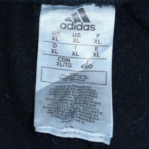 Adidas Mens Black XL Jogger Sweatpants Tapered Comfort Fit