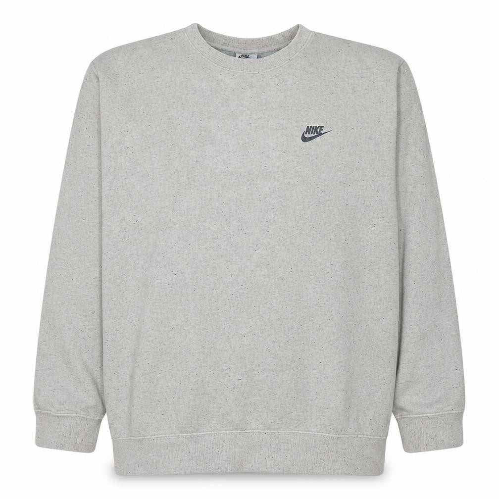 Front view of Nike Men's Grey XL Pullover Sweatshirt Crew Neck Fleece