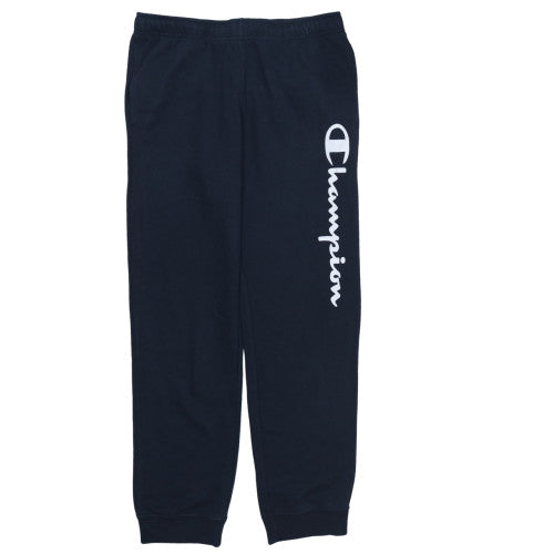 Champion Men's Black Fleece Sweatpants M Regular Fit Logo Athletic Trousers