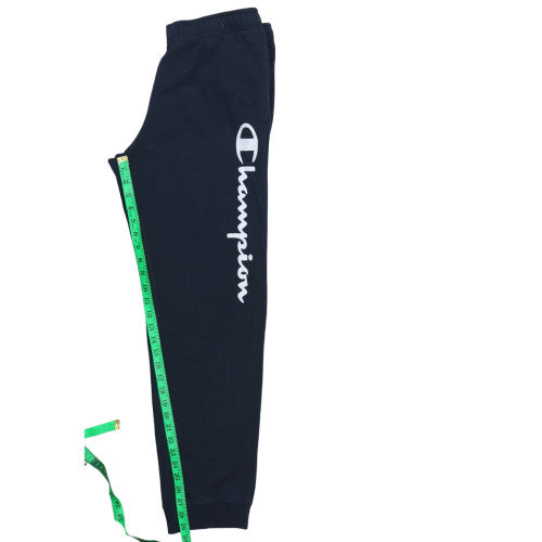 Champion Men's Black Fleece Sweatpants M Regular Fit Logo Athletic Trousers
