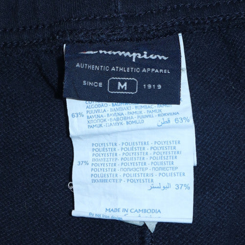 Champion Men's Black Fleece Sweatpants M Regular Fit Logo Athletic Trousers