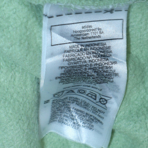 Adidas Womens Green XS Pullover Hoodie with Logo Print