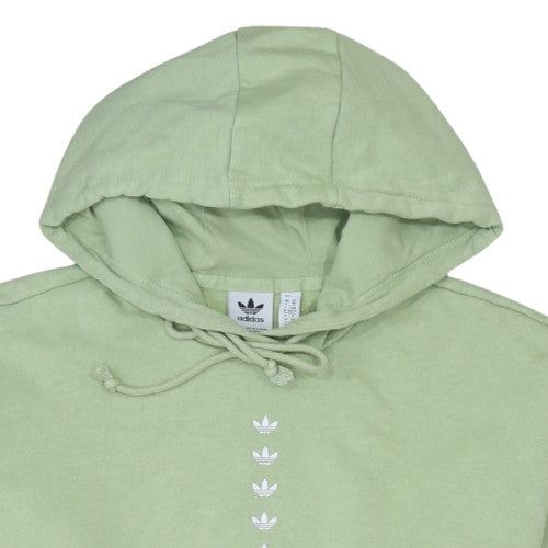 Adidas Womens Green XS Pullover Hoodie with Logo Print
