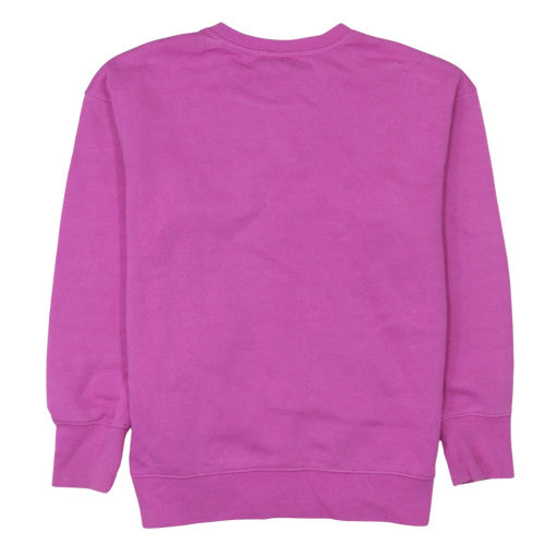 Nike Girls Pink Logo Pullover Sweatshirt L Fleece Crew Neck