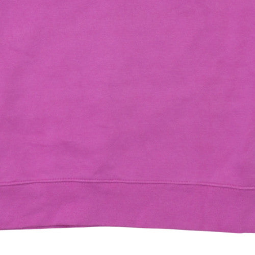Nike Girls Pink Logo Pullover Sweatshirt L Fleece Crew Neck