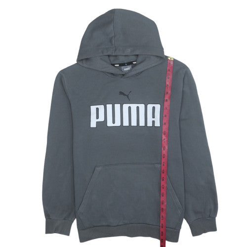 Puma Women's Grey Small Pullover Hoodie with Logo