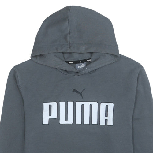 Puma Women's Grey Small Pullover Hoodie with Logo