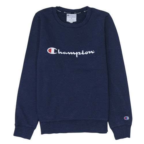 Champion Men's Blue Pullover Sweatshirt M Crew Neck Fleece