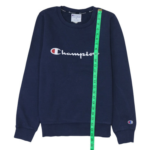 Champion Men's Blue Pullover Sweatshirt M Crew Neck Fleece