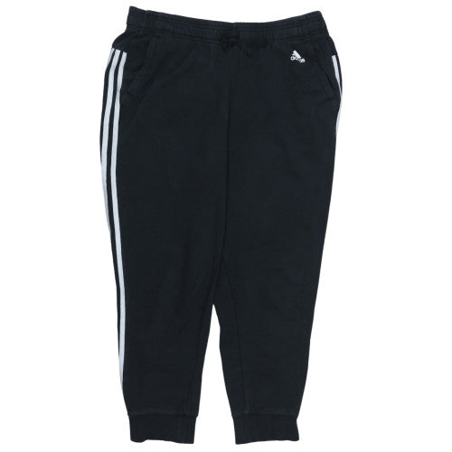 Adidas Women’s Black XL Jogger Sweatpants with White Stripes