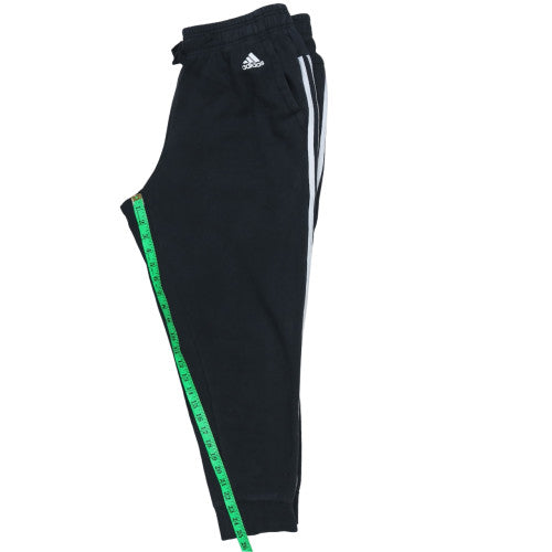 Adidas Women’s Black XL Jogger Sweatpants with White Stripes