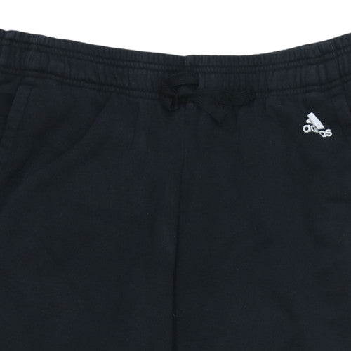 Adidas Women’s Black XL Jogger Sweatpants with White Stripes