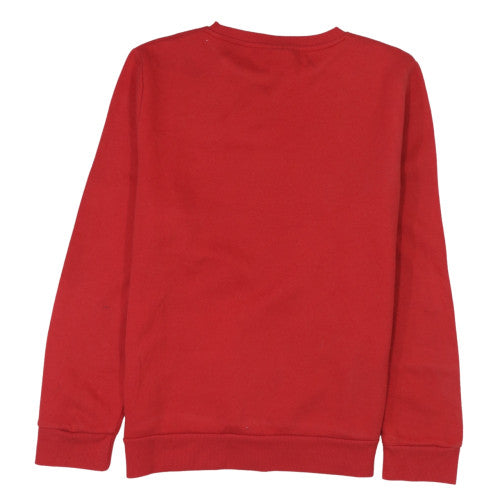 Disney Women Red Mickey Mouse Print Pullover Sweatshirt Size M 10/12