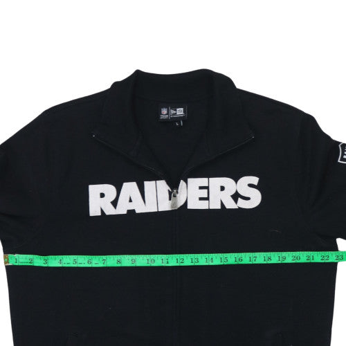 New Era Men's Black Raiders Full Zip Sweatshirt L Regular Fit