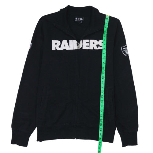 New Era Men's Black Raiders Full Zip Sweatshirt L Regular Fit