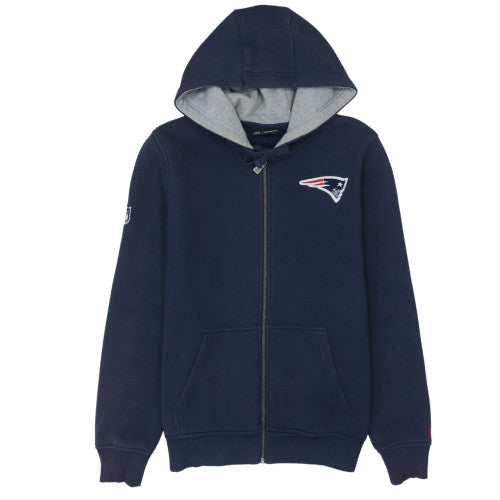 New Era Men's Blue Full Zip Hoodie with Logo M