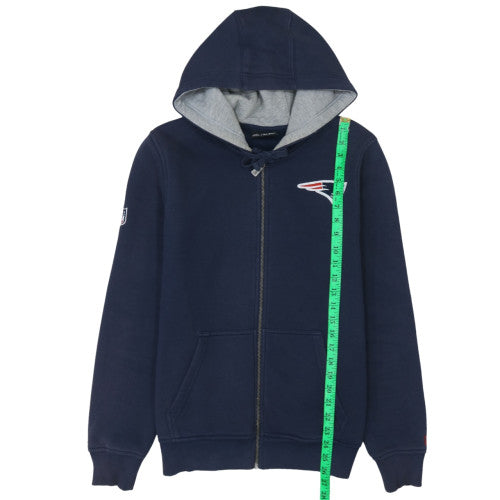 New Era Men's Blue Full Zip Hoodie with Logo M