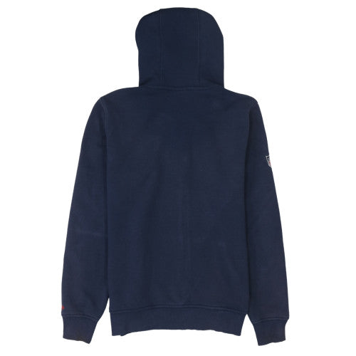 New Era Men's Blue Full Zip Hoodie with Logo M