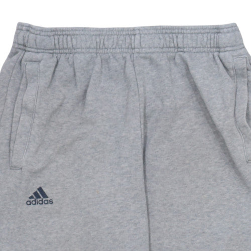 Adidas Men Grey 2XL Tapered Sweatpants with Logo