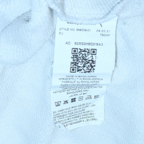 Puma Men's Black & White Pullover Hoodie M Regular Fit Logo Sportswear