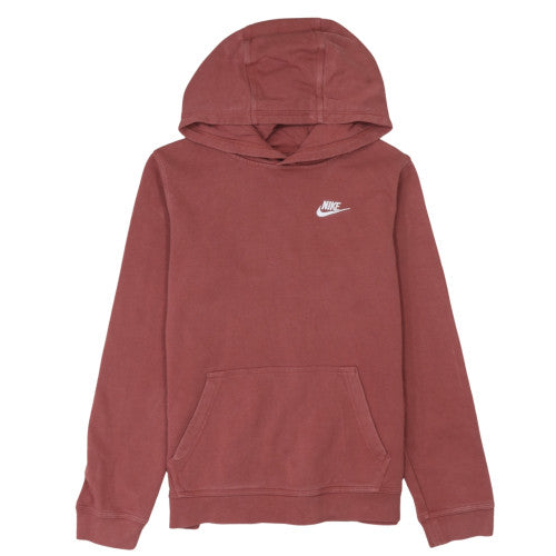 Nike Boys Rust Red Pullover Hoodie XL 158-170cm Cotton Sweatshirt