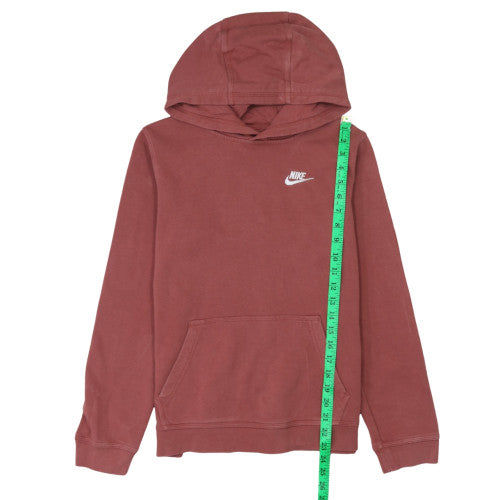 Nike Boys Rust Red Pullover Hoodie XL 158-170cm Cotton Sweatshirt